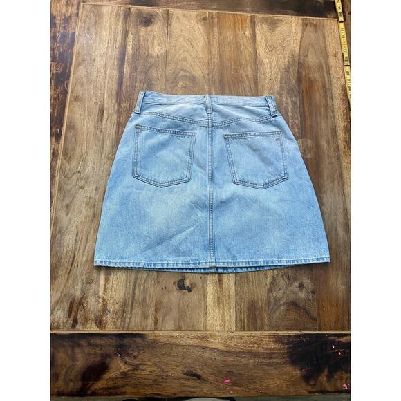 NWT Madewell Blue Fitzgerald Wash Rigid Denim A-line Skirt Size 26 - Picture 6 of 6